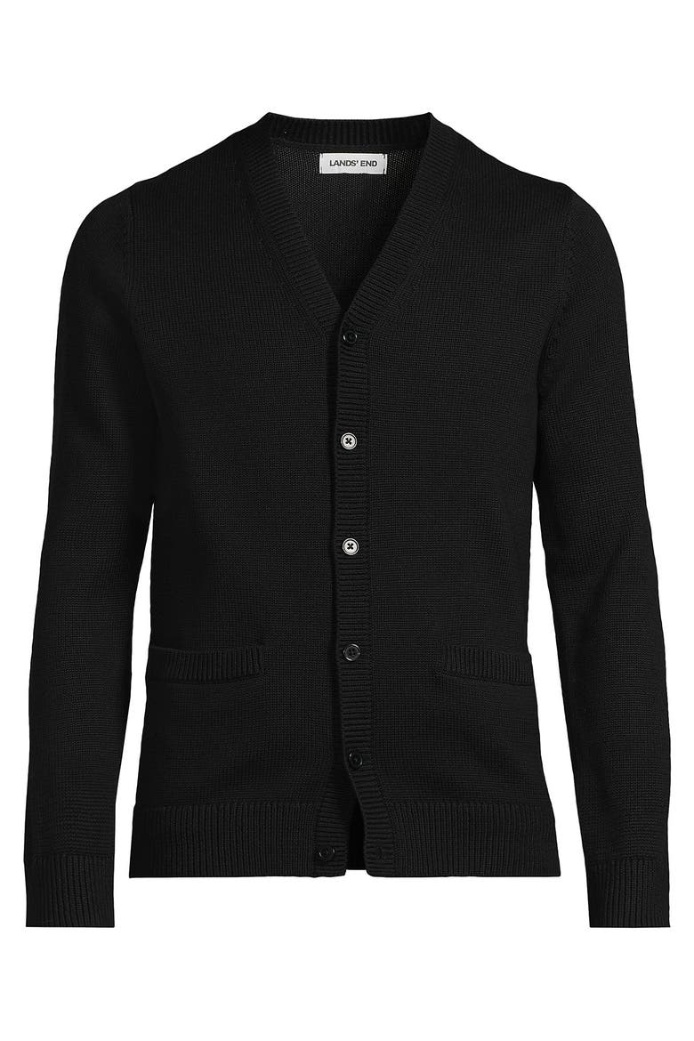School Uniform  Cotton Modal Button Front Cardigan Sweater, Alternate, color, Black