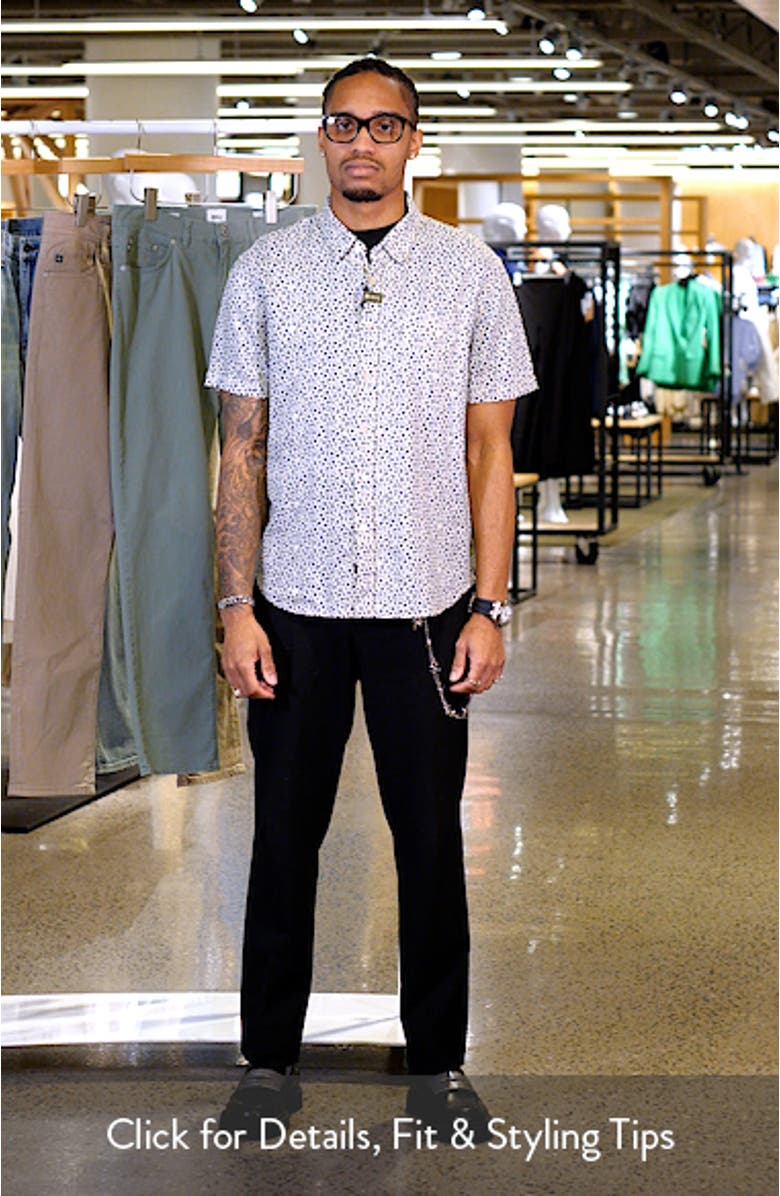 Carson Floral Short Sleeve Stretch Linen Blend Button-Up Shirt, sales video thumbnail