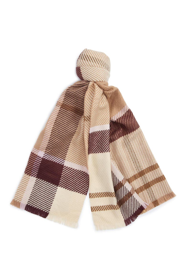 Blair Tartan Scarf, Alternate, color, MUTED CABERNET PURPLE
