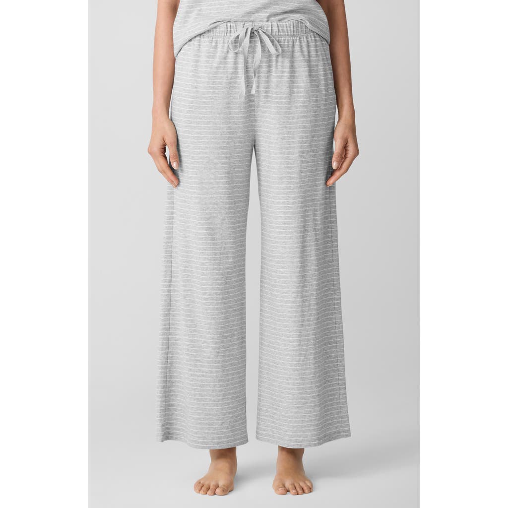 EILEEN FISHER EILEEN FISHER STRIPE ORGANIC COTTON WIDE LEG SLEEP PANTS