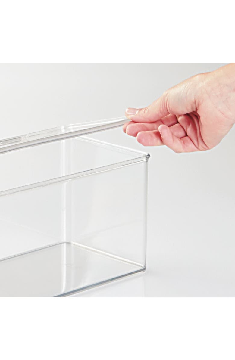 iDesign Stackable Hinged-Lid Storage Box - Set of 6 - Clear, Alternate, color, Clear
