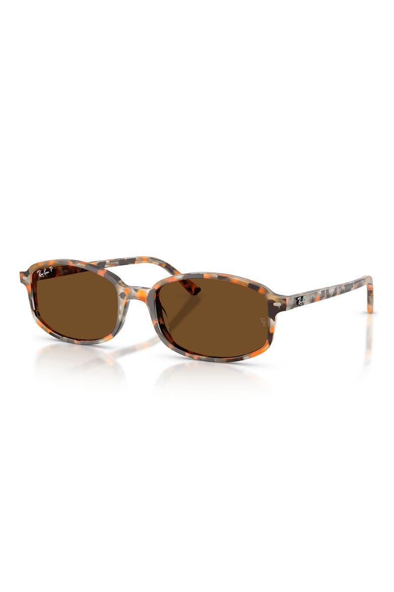 56mm Polarized Square Sunglasses, Alternate, color, HAVANA BROWN GREY / BROWN