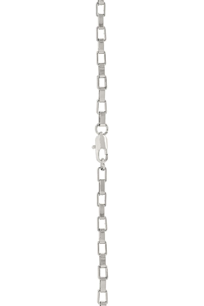 Men's Elongated Box Link Necklace & Bracelet Set, Alternate, color, SILVER