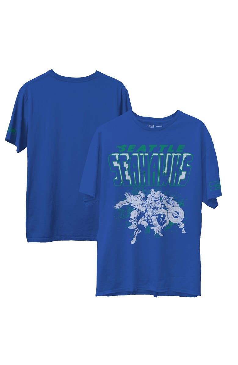 Junk Food Men's Junk Food Royal Seattle Seahawks Marvel T-Shirt, Main, color, 