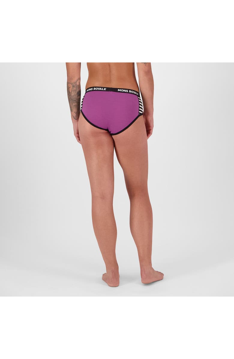 Mons Royale Sylvia Boyleg Underwear - Women's, Alternate, color, Purple Bolt/Mr Stripe