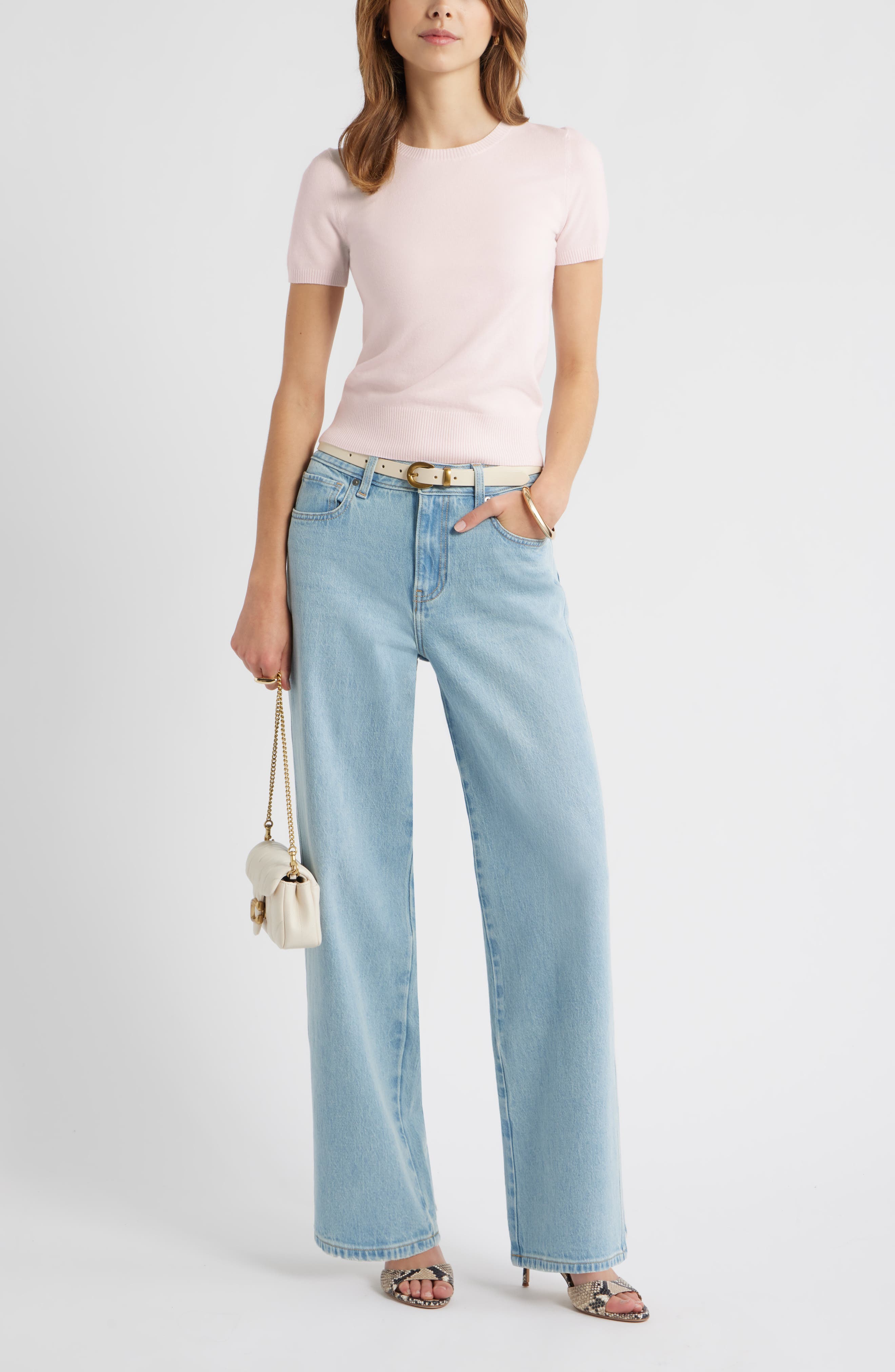 Fitted Short Sleeve Sweater - image 4