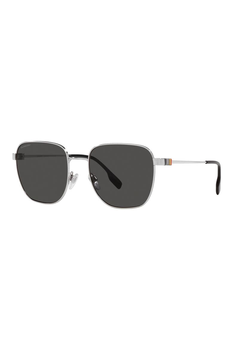 Drew 55mm Square Sunglasses, Alternate, color, SILVER