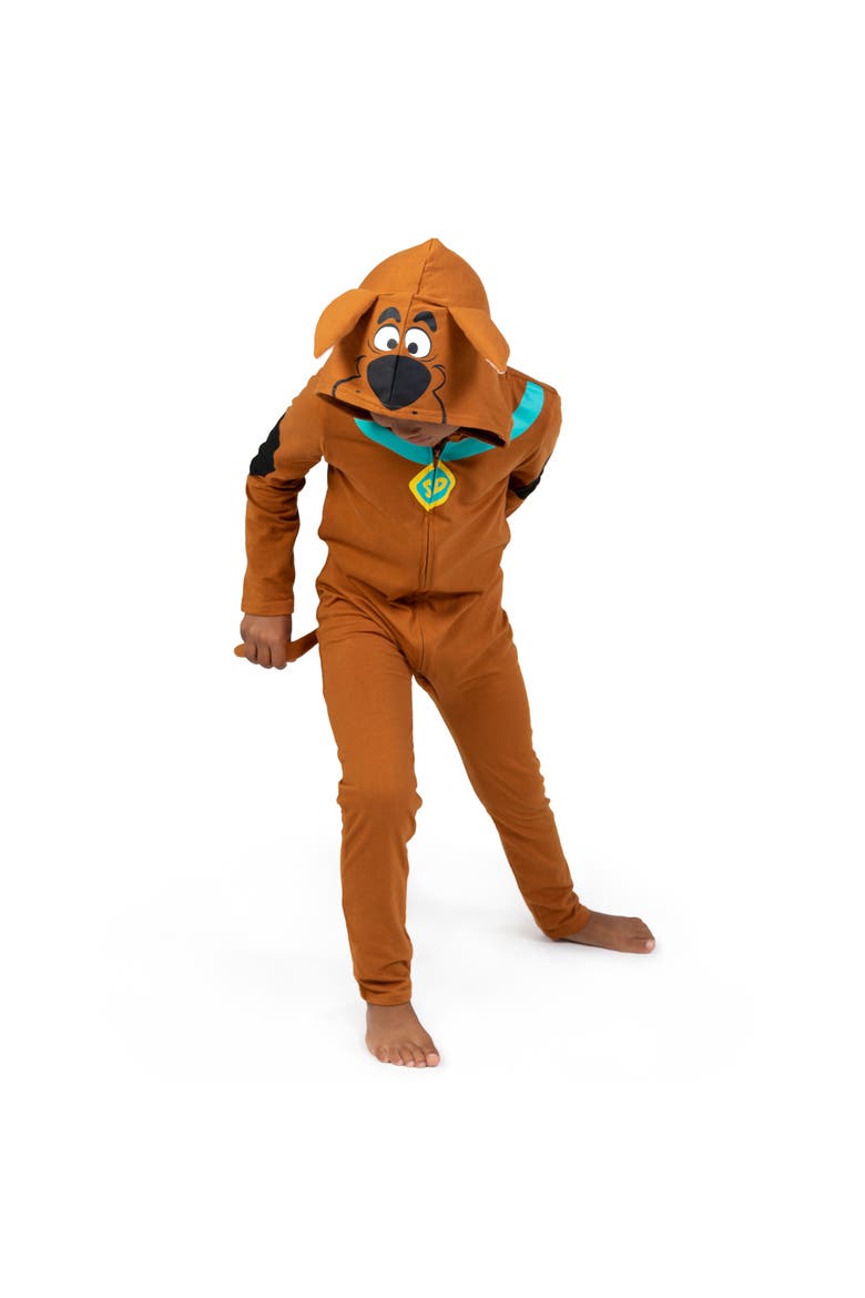Scooby Doo Hooded Coverall, Alternate, color, Scooby Detail Brown