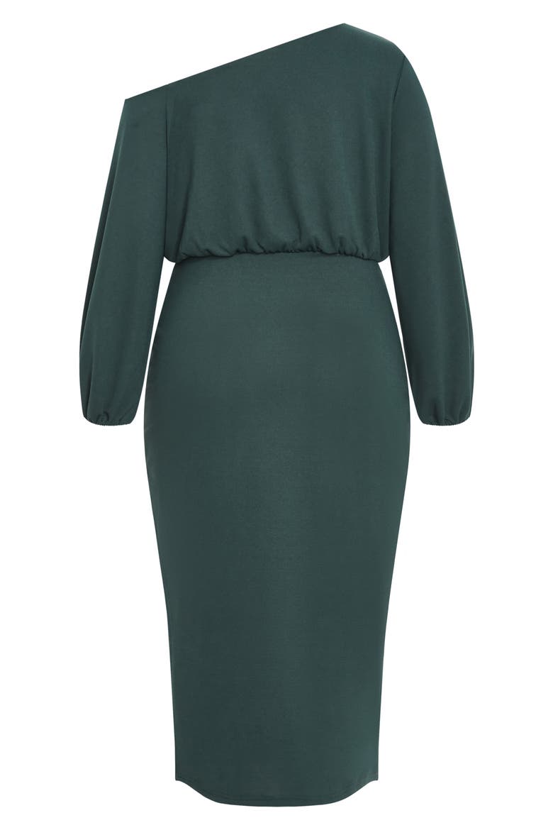 Alysia Long Sleeve Midi Dress, Alternate, color, FOREST