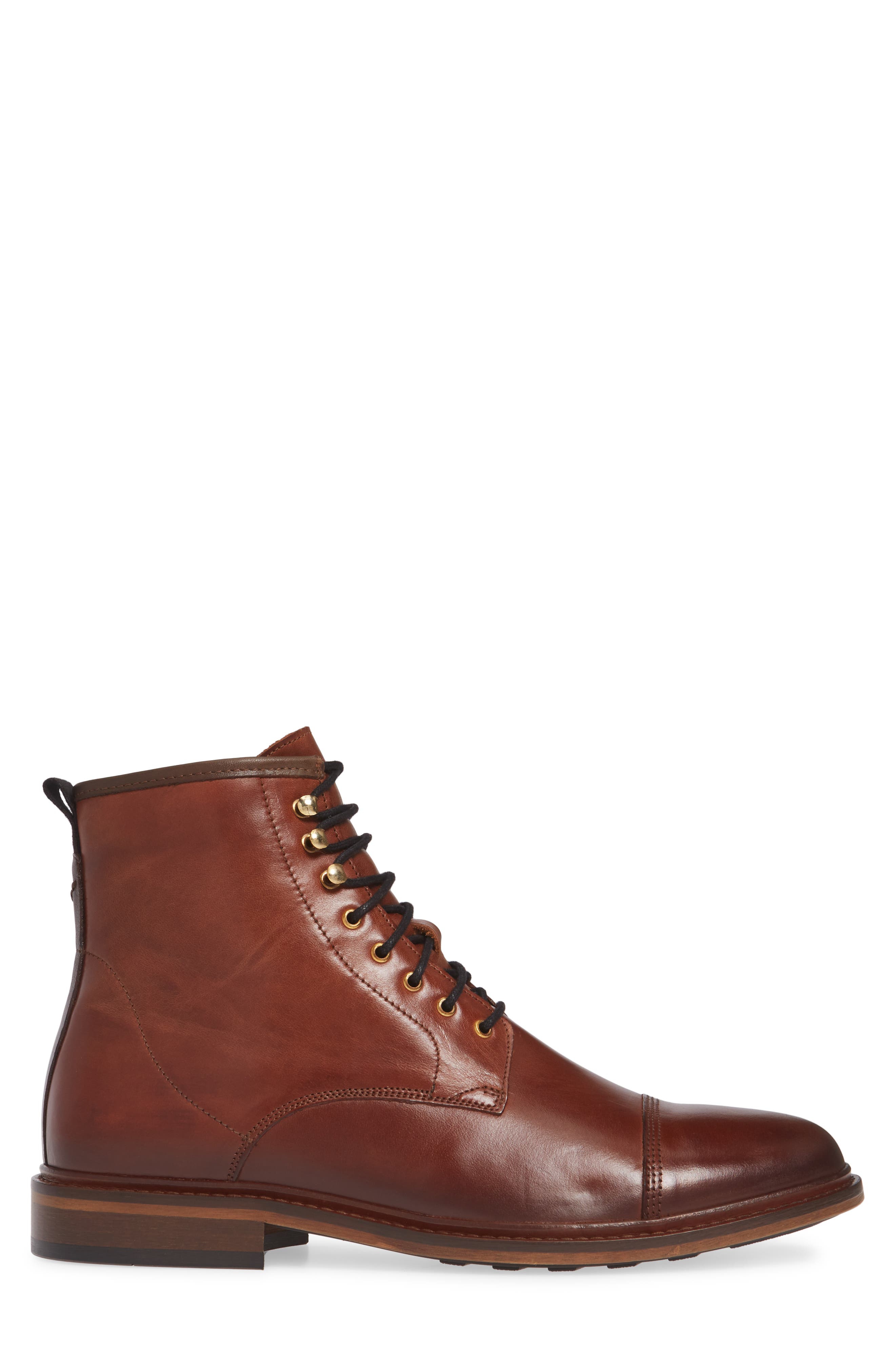 Curtis Cap Toe Boot, Alternate, color, TAN LEATHER