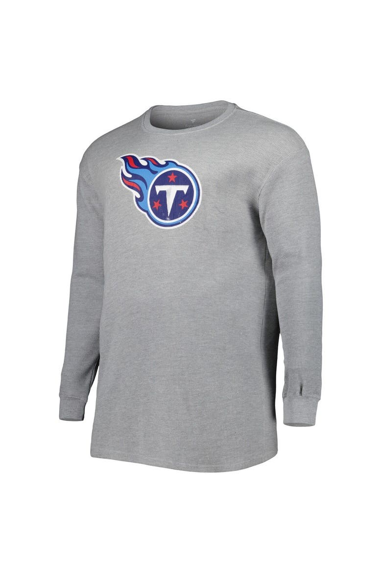 Men's Heather Gray Tennessee Titans Big & Tall Waffle-Knit Thermal Long Sleeve T-Shirt, Alternate, color, Heather Gray