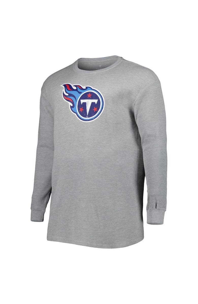 PROFILE Men's Heather Gray Tennessee Titans Big & Tall Waffle-Knit Thermal Long Sleeve T-Shirt, Alternate, color, 