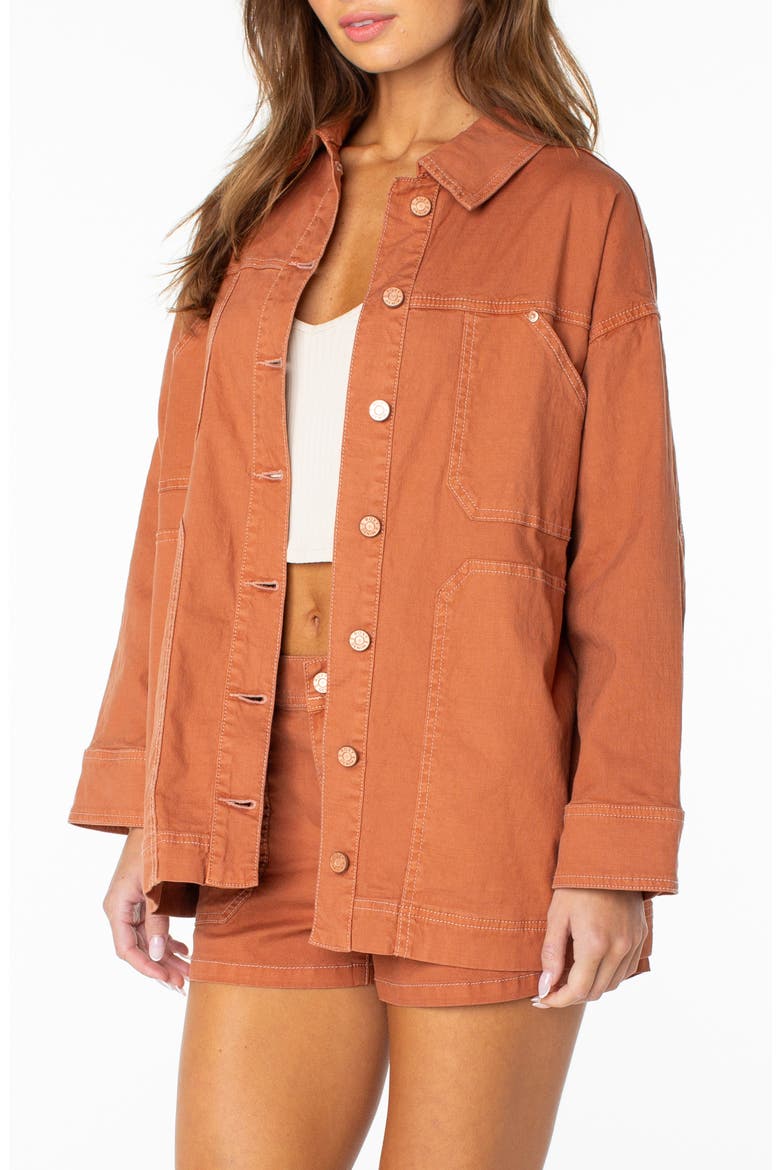 Lost Treasure Cotton & Linen Jacket, Alternate, color, CHUTNEY