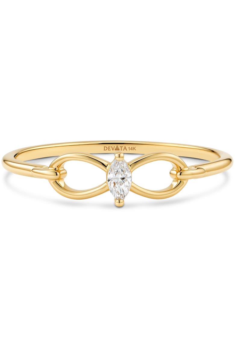 Infinity Marquise Lab Grown Diamond Ring in 14K Gold, Main, color, Yellow Gold