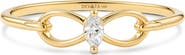 DEVATA Infinity Marquise Lab Grown Diamond Ring in 14K Gold