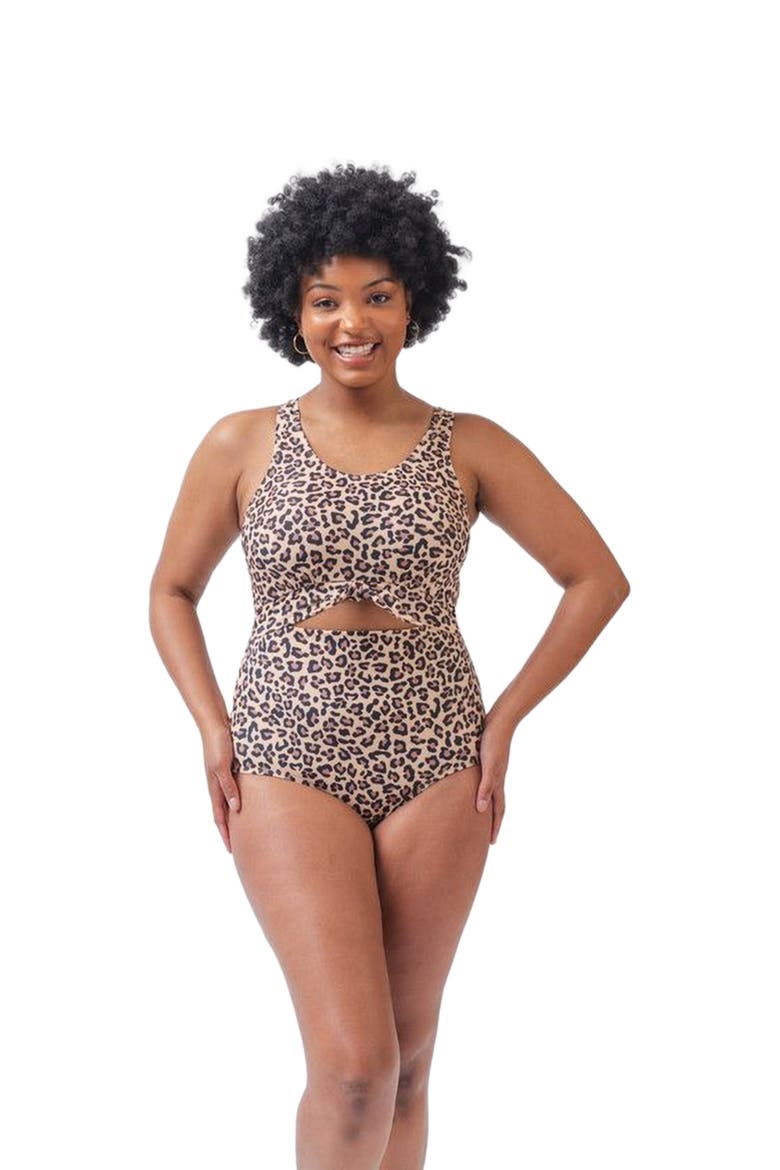 Knotted One-Piece, Main, color, Leopard