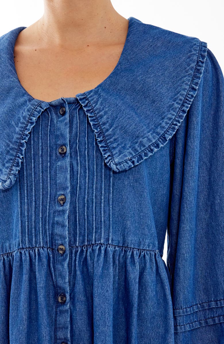 BDG Urban Outfitters Long Sleeve Tiered Denim Dress, Alternate, color, 