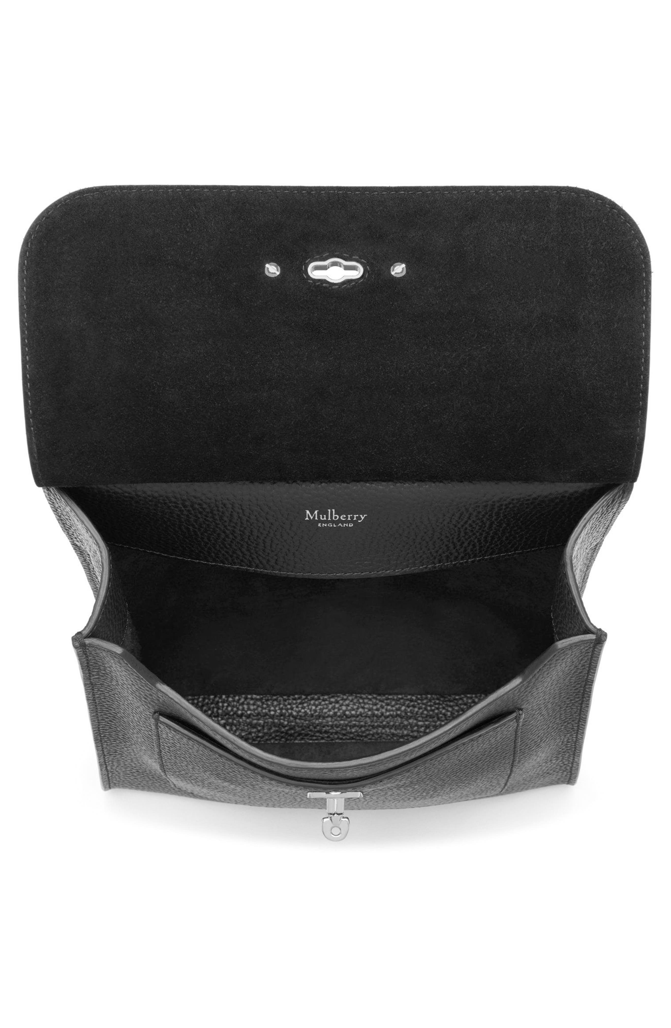 Mulberry Small Anthony Classic Grain Leather Satchel, Alternate, color, Black