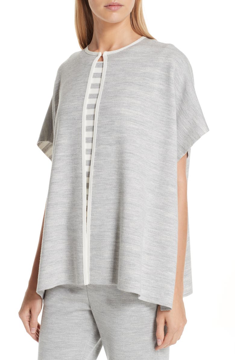 St. John Collection Knit Reversible Poncho, Alternate, color,