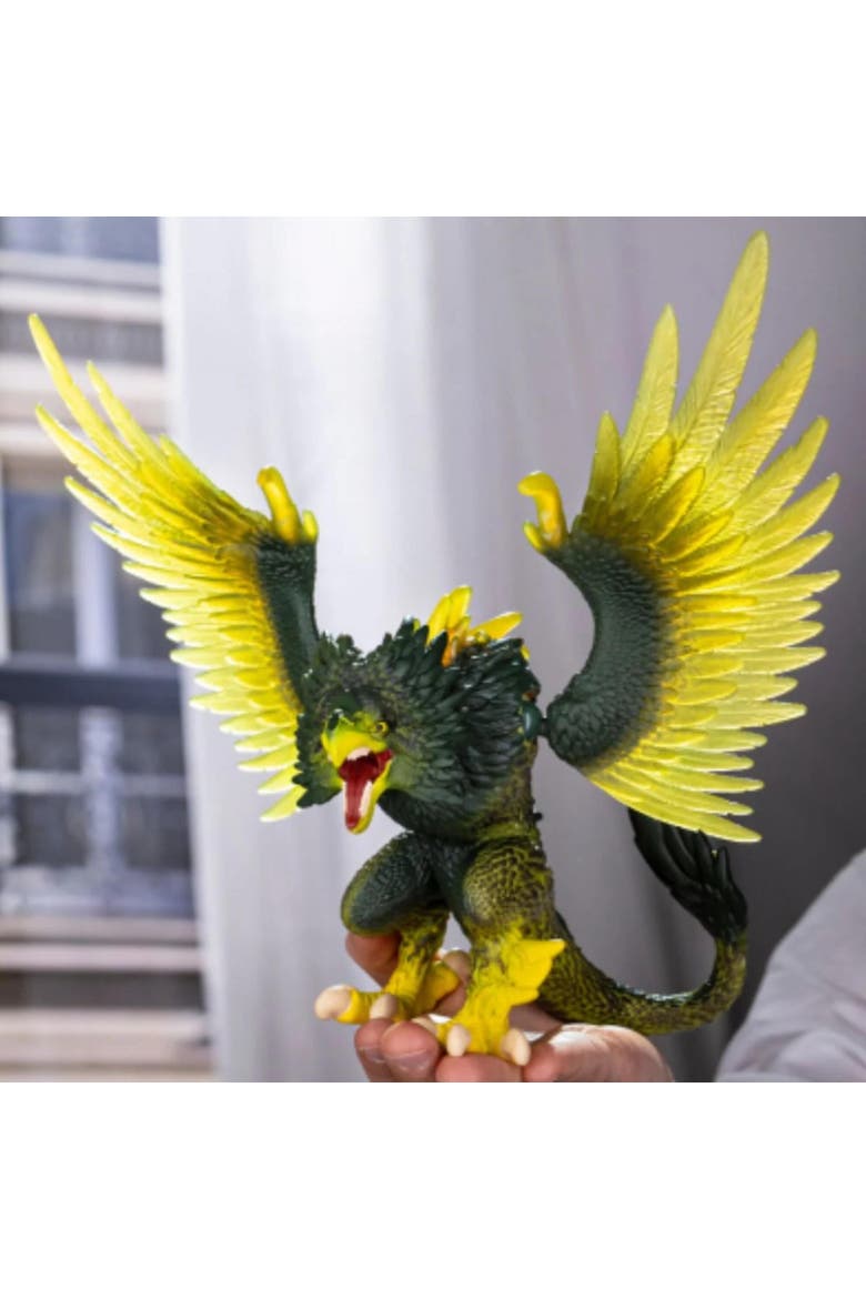 Eldrador Creatures, Jungle Raptor, 6 Inch Green & Yellow Bird Of Prey, Alternate, color, Multicolored