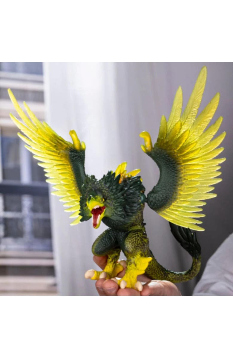 Schleich Eldrador Creatures, Jungle Raptor, 6 Inch Green & Yellow Bird Of Prey, Alternate, color, Multicolored