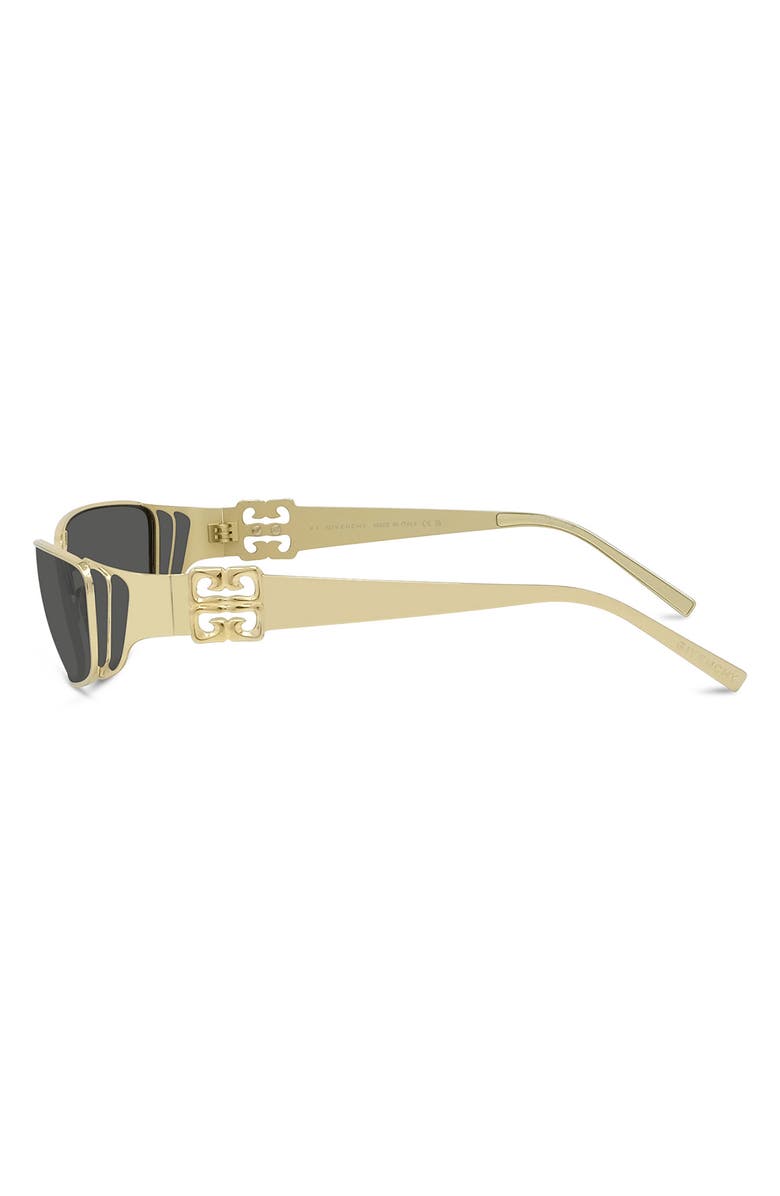 Givenchy 4G Liquid 55mm Rectangular Sunglasses, Alternate, color, Shiny Endura Gold / Smoke