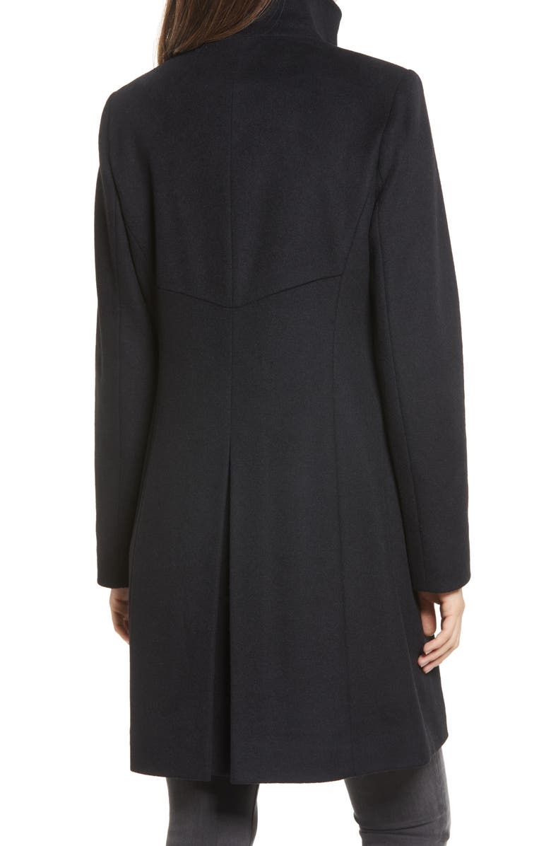 Via Spiga Stand Collar Wool Blend Coat, Alternate, color, 