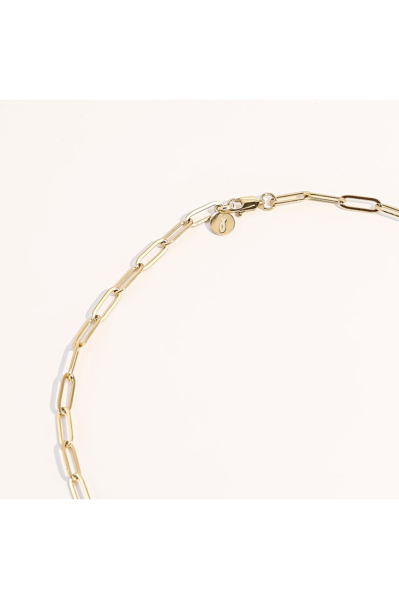 Gold Paperclip Chain Necklace, Alternate, color, Gold