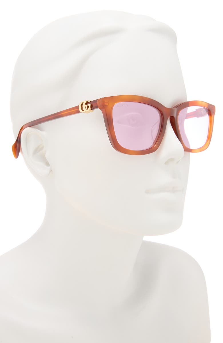 Gucci 55mm Square Sunglasses, Alternate, color, 