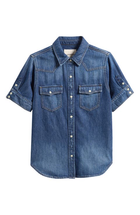 Short Sleeve Denim Shirt
