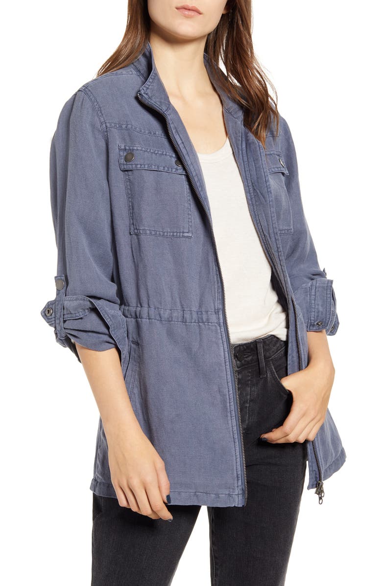 Treasure & Bond Linen Blend Field Jacket, Main, color,