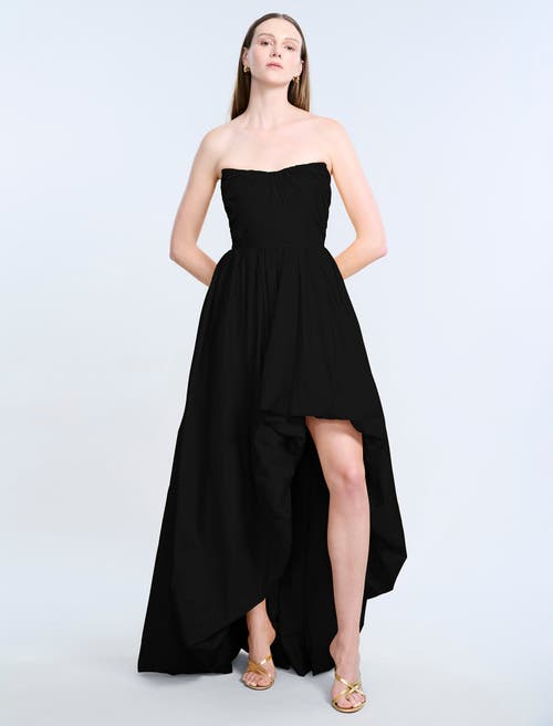 Bcbg High Slit Ball Gown In Black