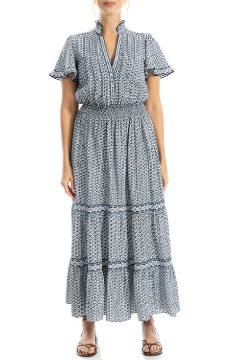Flutter Sleeve Maxi Dress