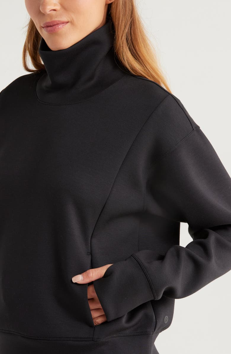 Zella Luxe Funnel Neck Top, Alternate, color,