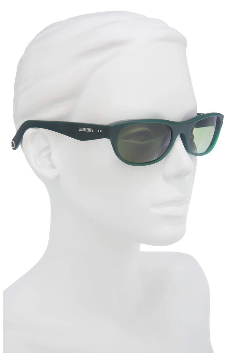 Sole Rectangular Sunglasses, Alternate, color, MATT PUTTY/ SILVER/ AMBER