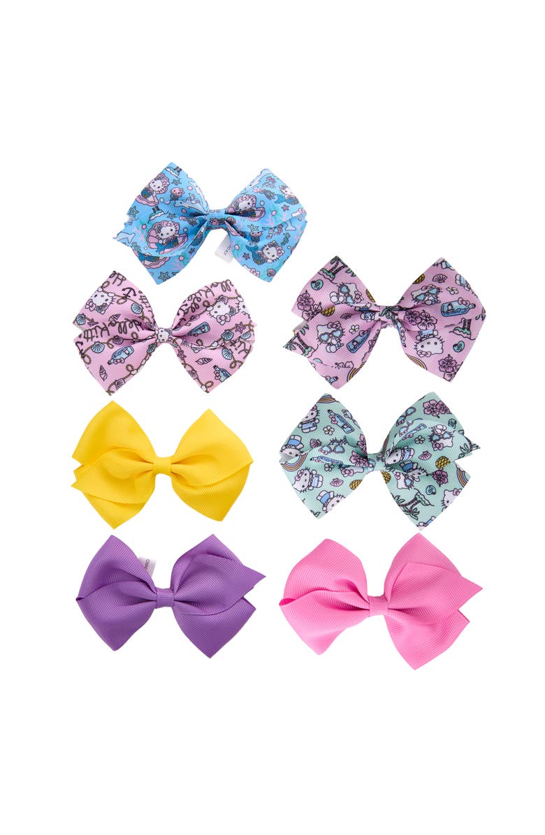 Hello Kitty Hair Bow 7-Piece Set Sanrio Hair Accessories, Main, color, Multicolored
