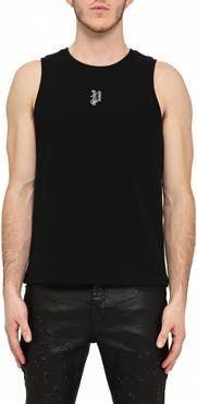 PURPLE BRAND Ribbed Stretch Cotton Tank