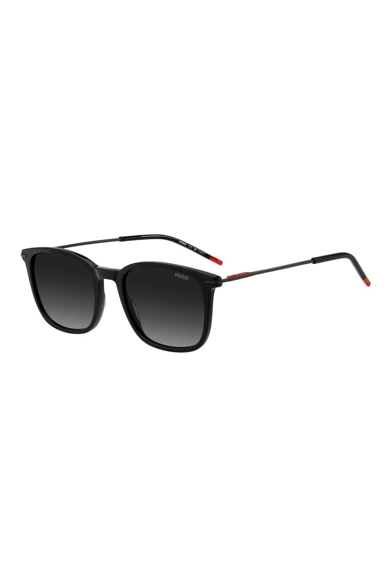 HG 1428/S 53mm Gradient Rectangular Sunglasses, Alternate, color, BLACK/ DARK GREY SF