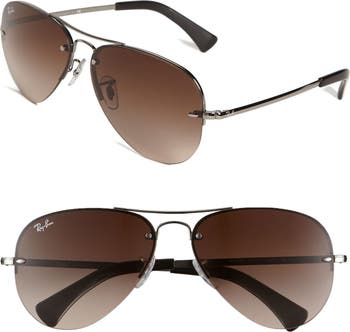 Ray ban rimless aviator polarized online