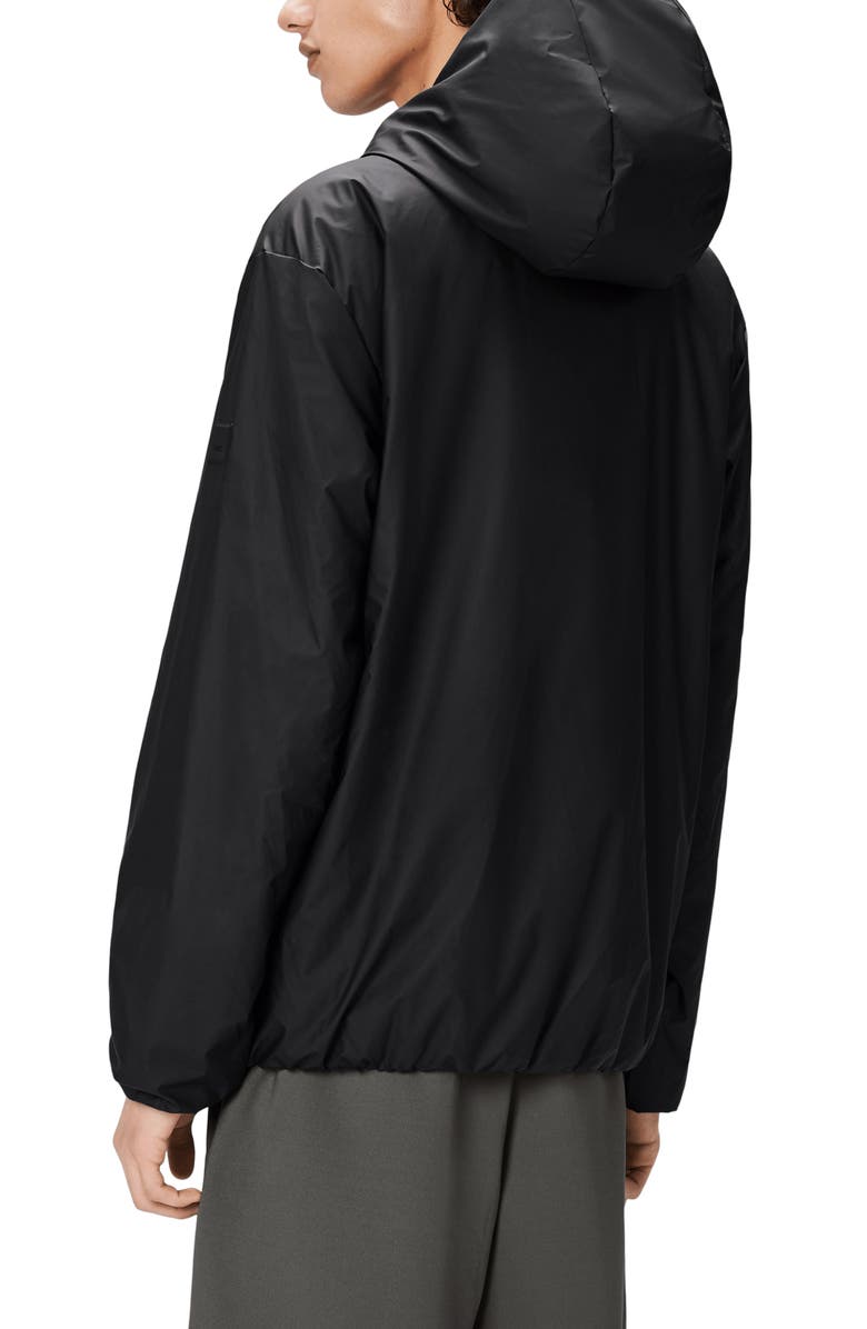 Rains Lohja Insulated Rain Jacket, Alternate, color, Black