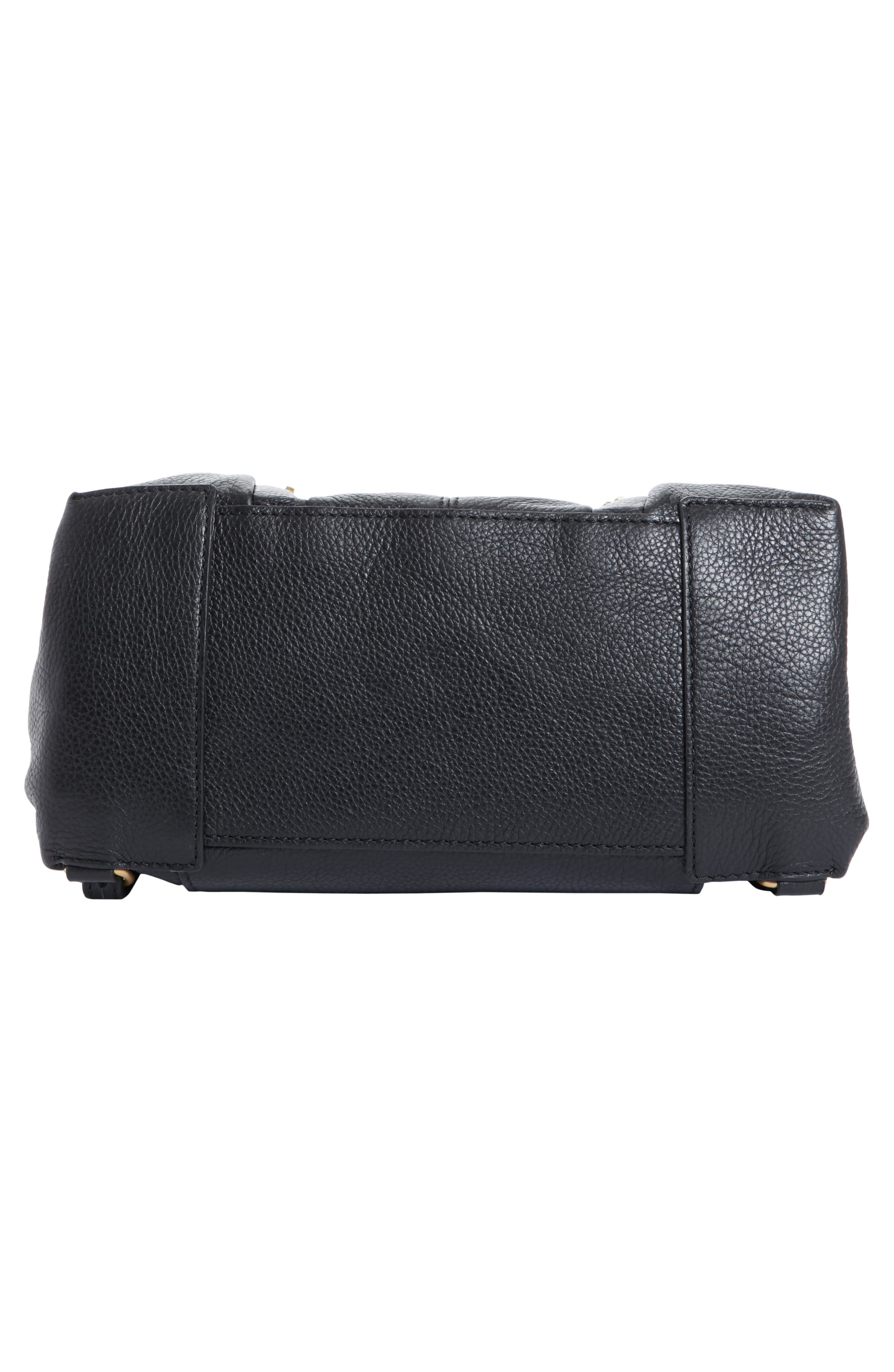 Olga Large Leather Backpack, Alternate, color, BLACK
