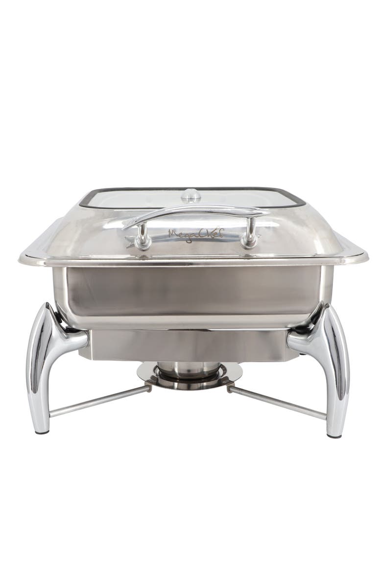 Megachef Stainless Steel Professional Chafing Dish/Food Warmer/Buffet Server Serving Dish, Alternate, color, Silver