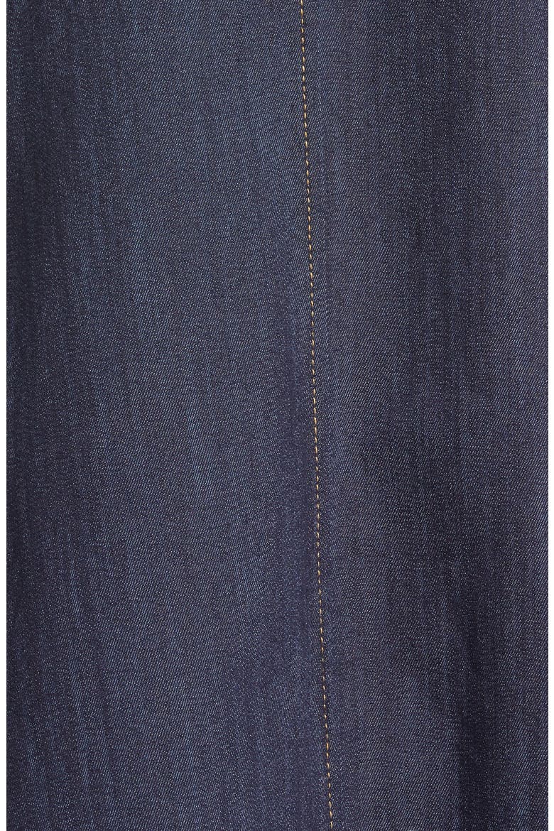 Veena Strapless Denim Midi Dress, Alternate, color, INDIGO