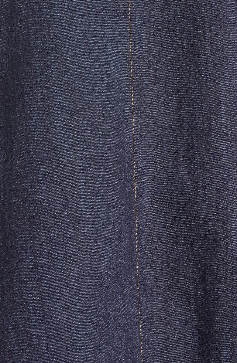 Cinq à Sept Veena Strapless Denim Midi Dress, Alternate, color,