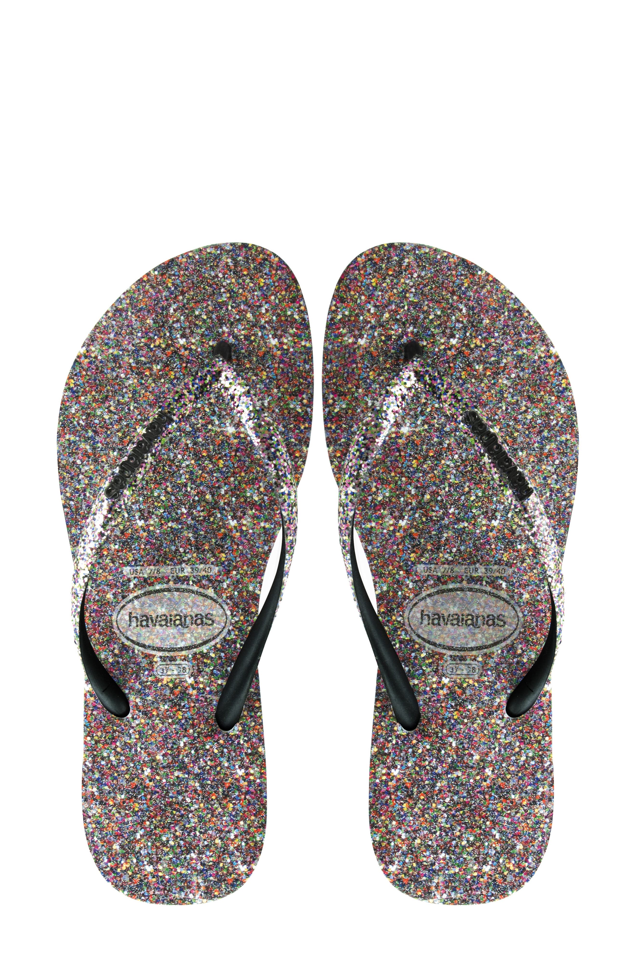 Havaianas Slim Glitter Flip Flop, Main, color, 