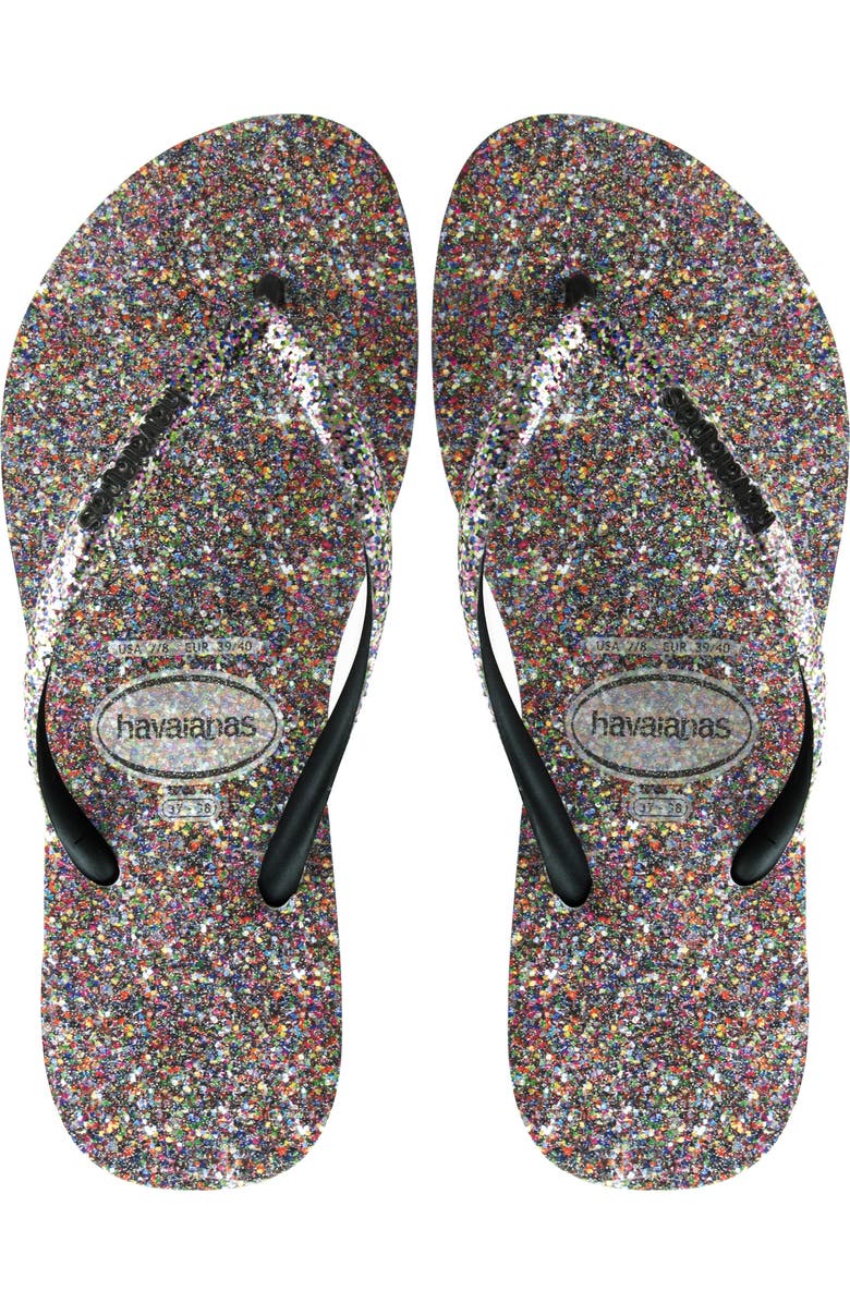 Havaianas Slim Glitter Flip Flop, Main, color,