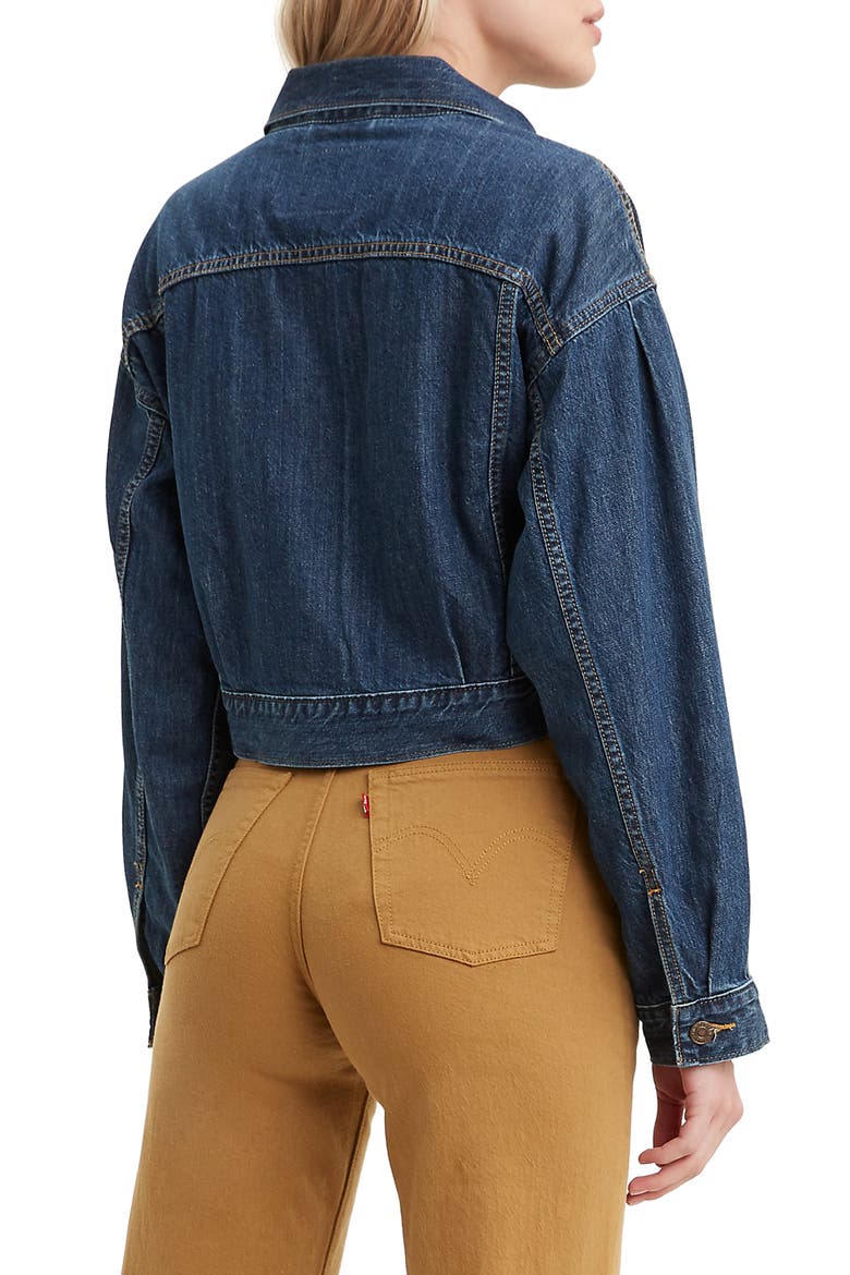 Levi's® Pleated Sleeve Trucker Jacket, Alternate, color, PRINCESS DI
