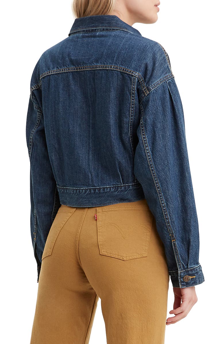 Levi's<sup>®</sup> Pleated Sleeve Trucker Jacket, Alternate, color, 