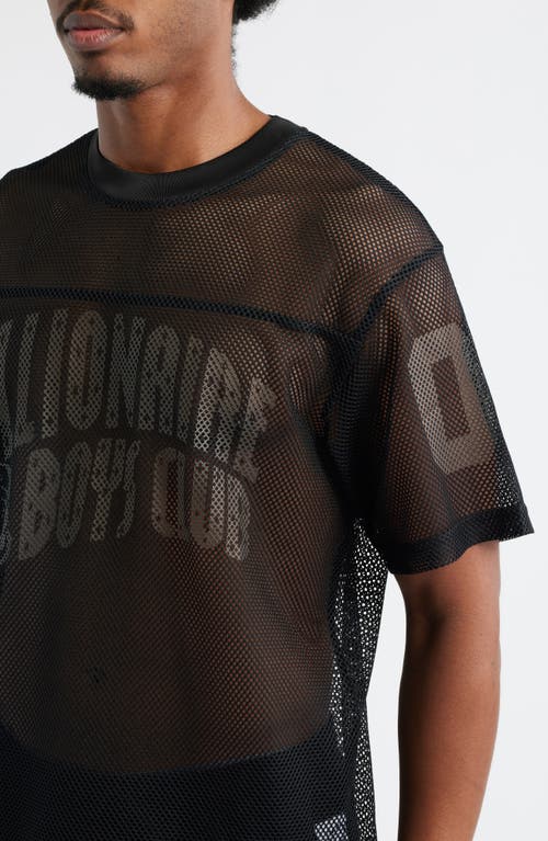 Billionaire Boys Club Varsity Mesh Graphic Jersey In Black