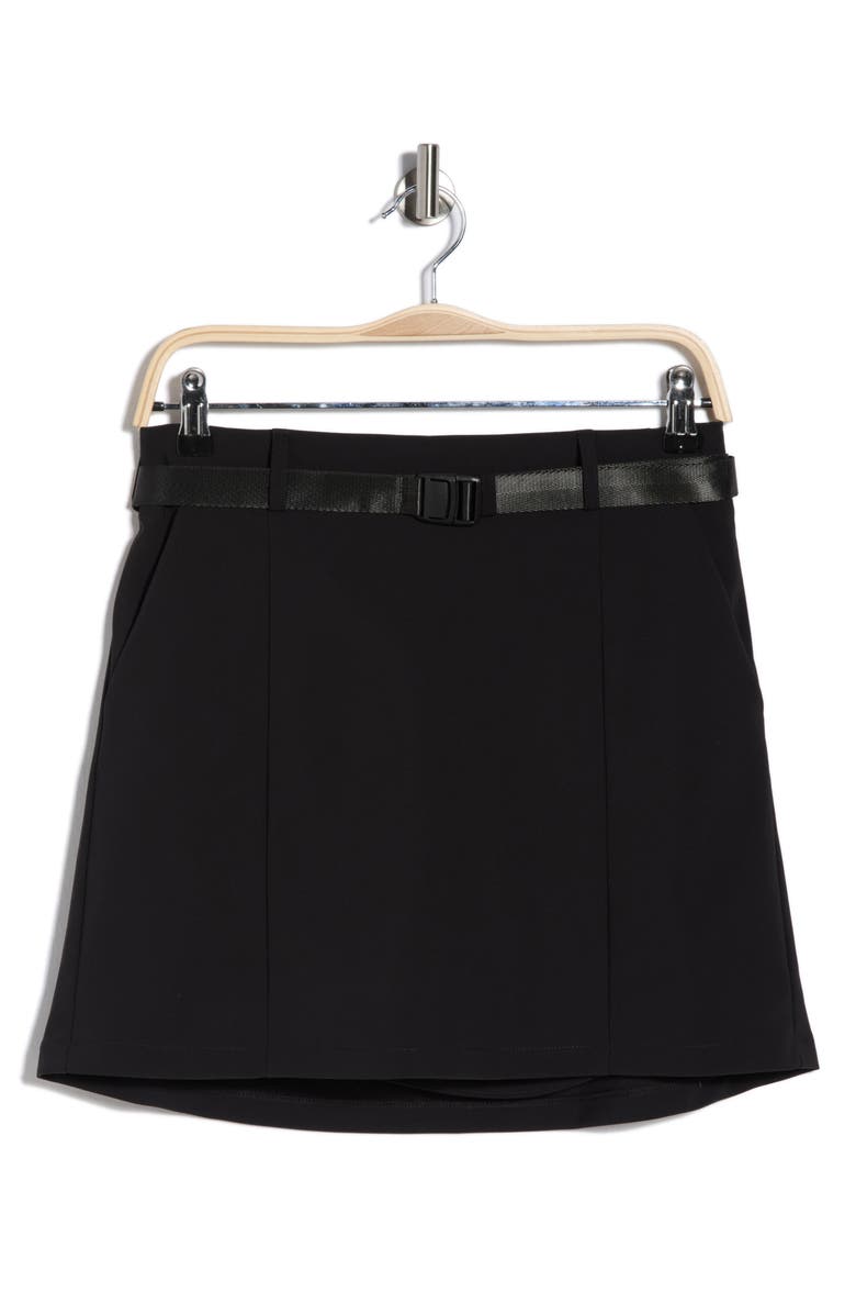 Bernardo Knit Gabardine Skort, Main, color, Black